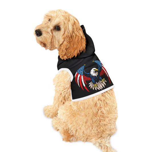Princess Grace  Patriotic Pet Hoodie with Eagle Design for Dog Lovers