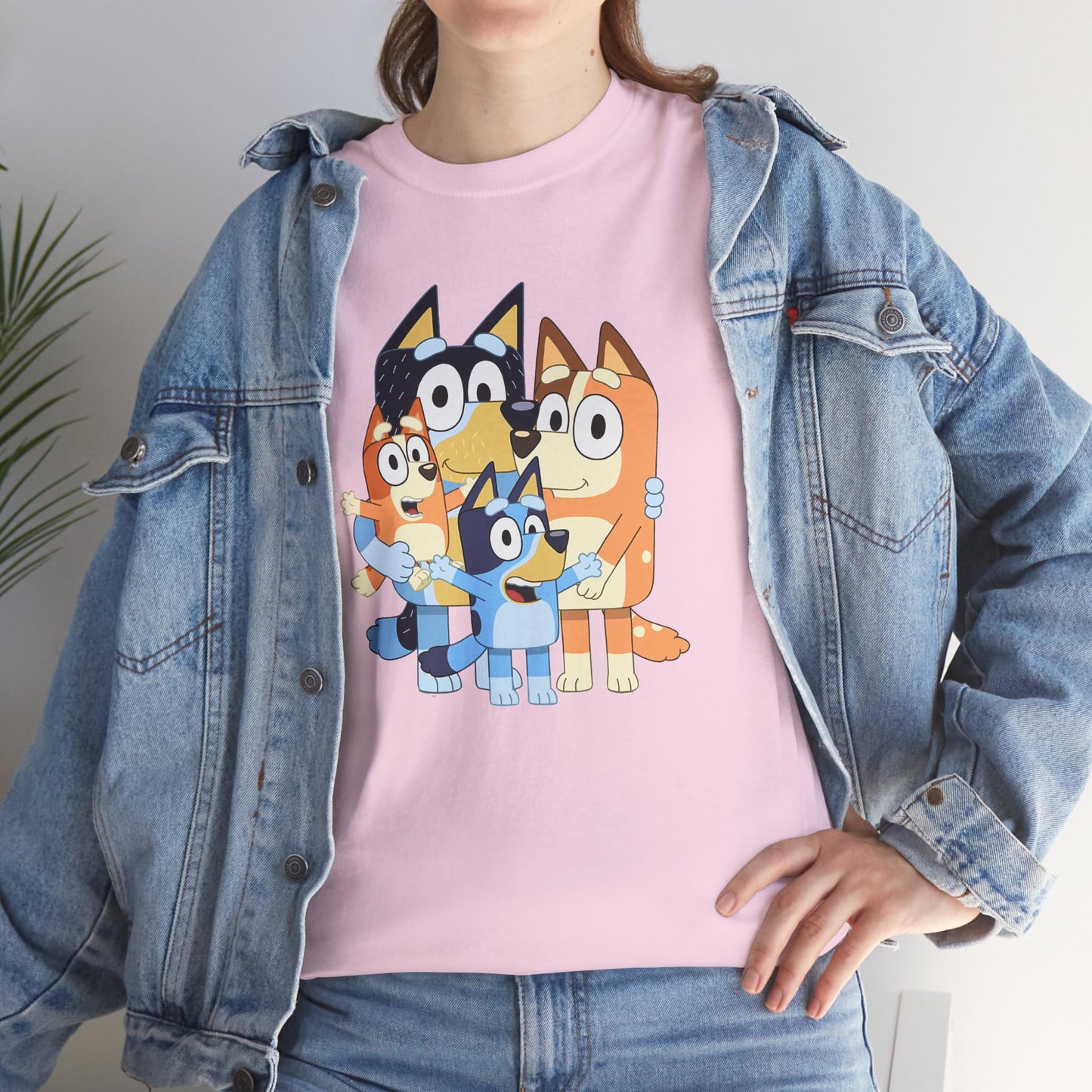 Princess Grace  Bluey Family Unisex Heavy Cotton Tee  Fun and Stylish for Kids and Adults