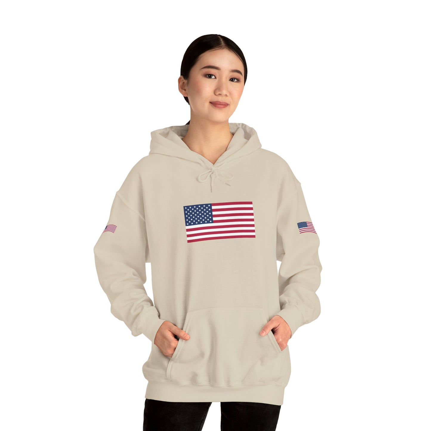 Princess Grace  TEAM USA   American Flag Hoodie Unisex Heavy Blend Sweatshirt