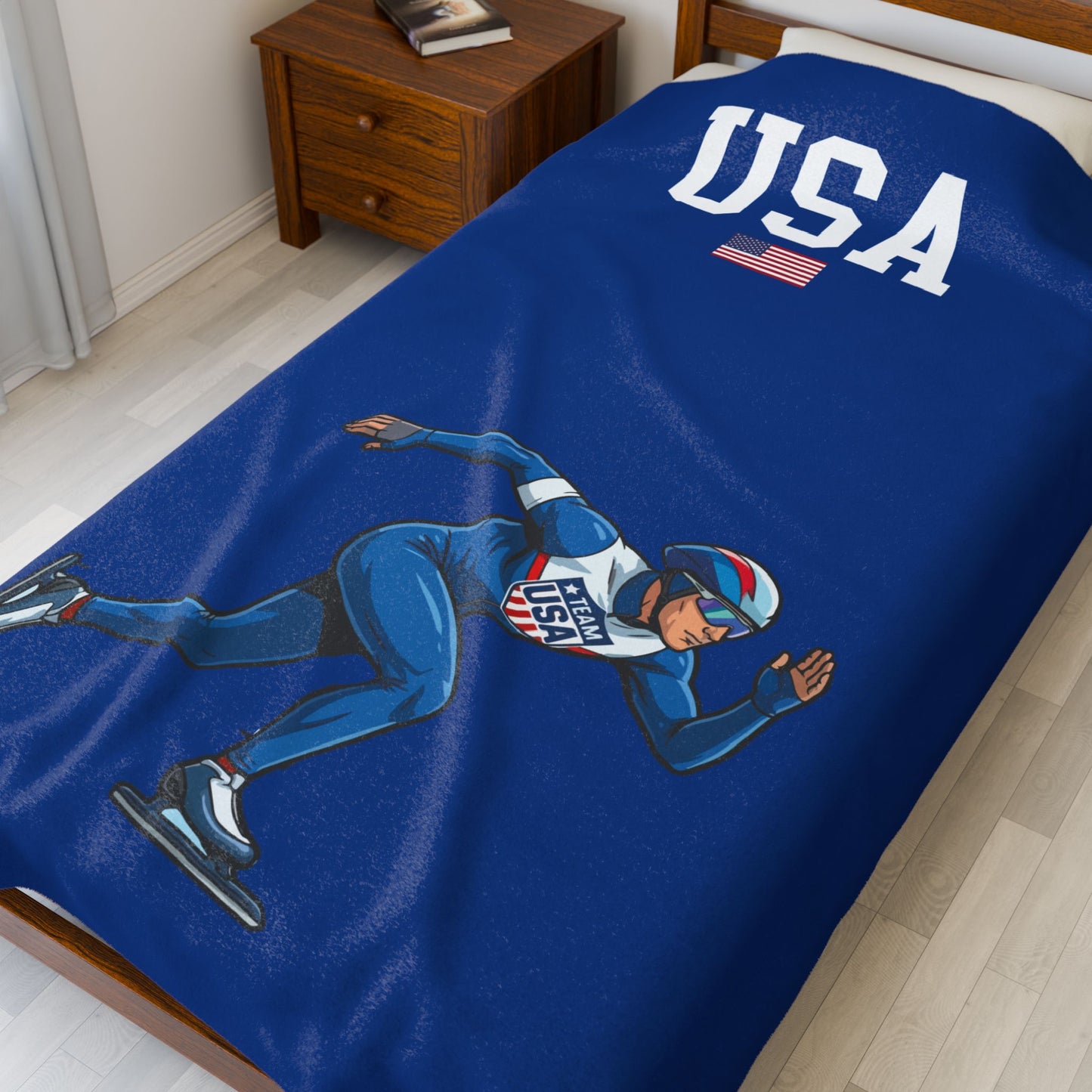 Princess Grace  TEAM USA  Velveteen Plush Blanket