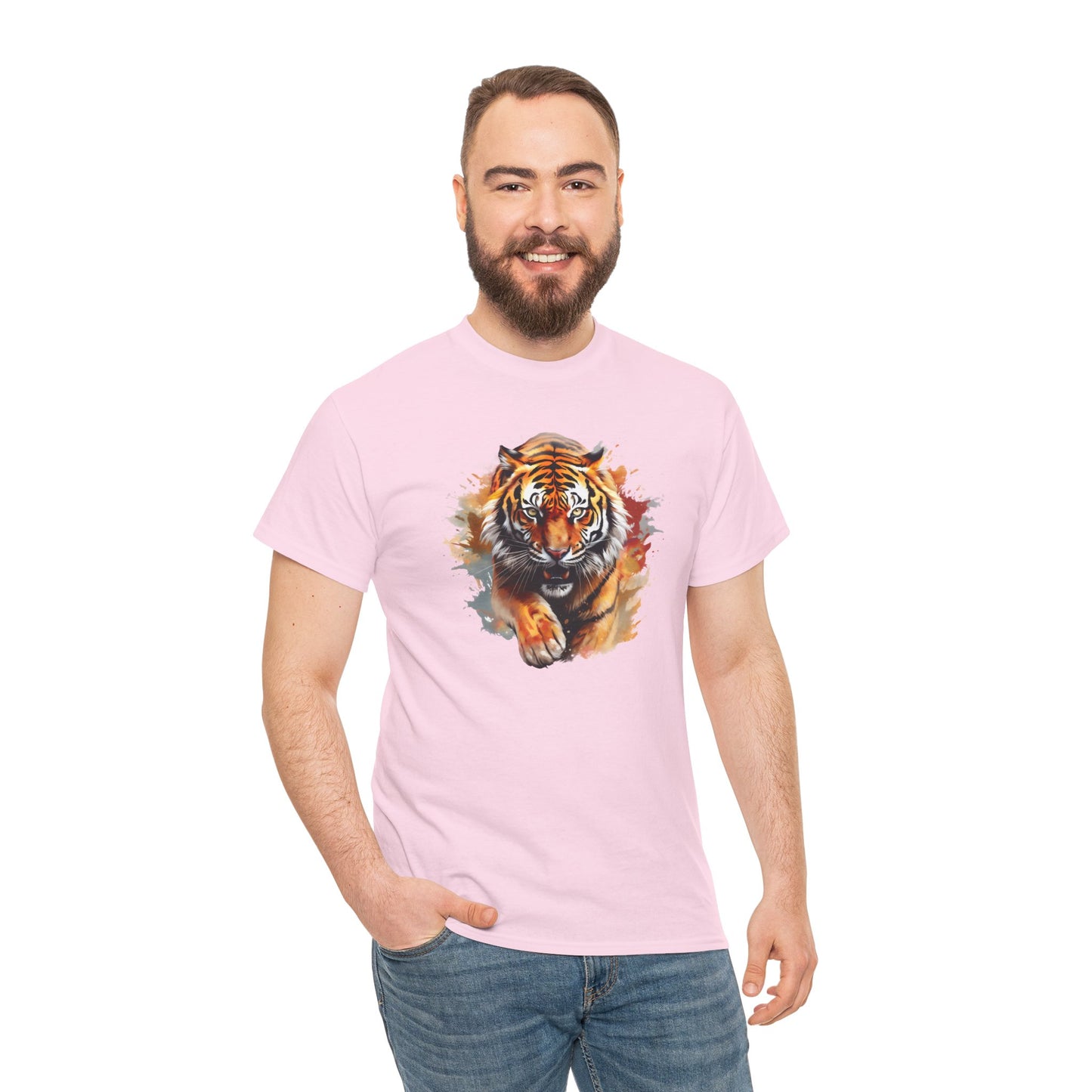 Princess Grace  Fierce Tiger Unisex Heavy Cotton Tee  Wild Animal Graphic Shirt