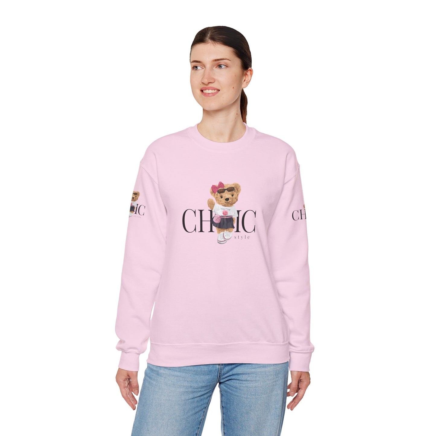 Princess  Grace  Chic Teddy Bear Sweatshirt  Unisex Heavy Blend Crewneck