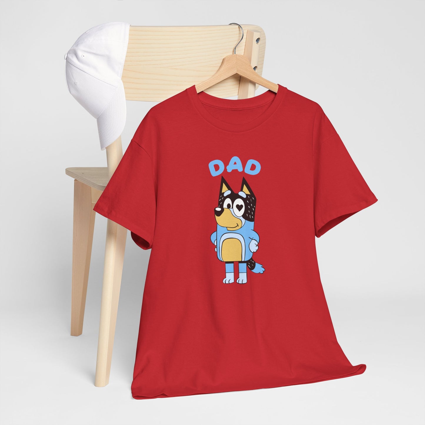 Princess Grace  Bluey Dad Cartoon Graphic Unisex Heavy Cotton Tee