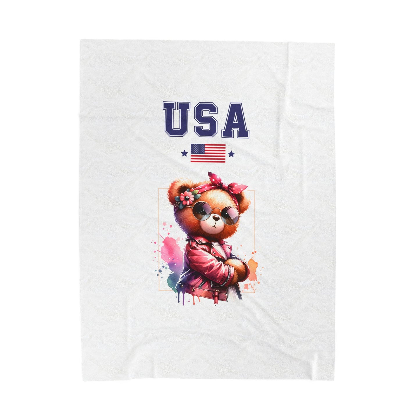 Princess Grace  TEAM USA  Velveteen Plush Blanket