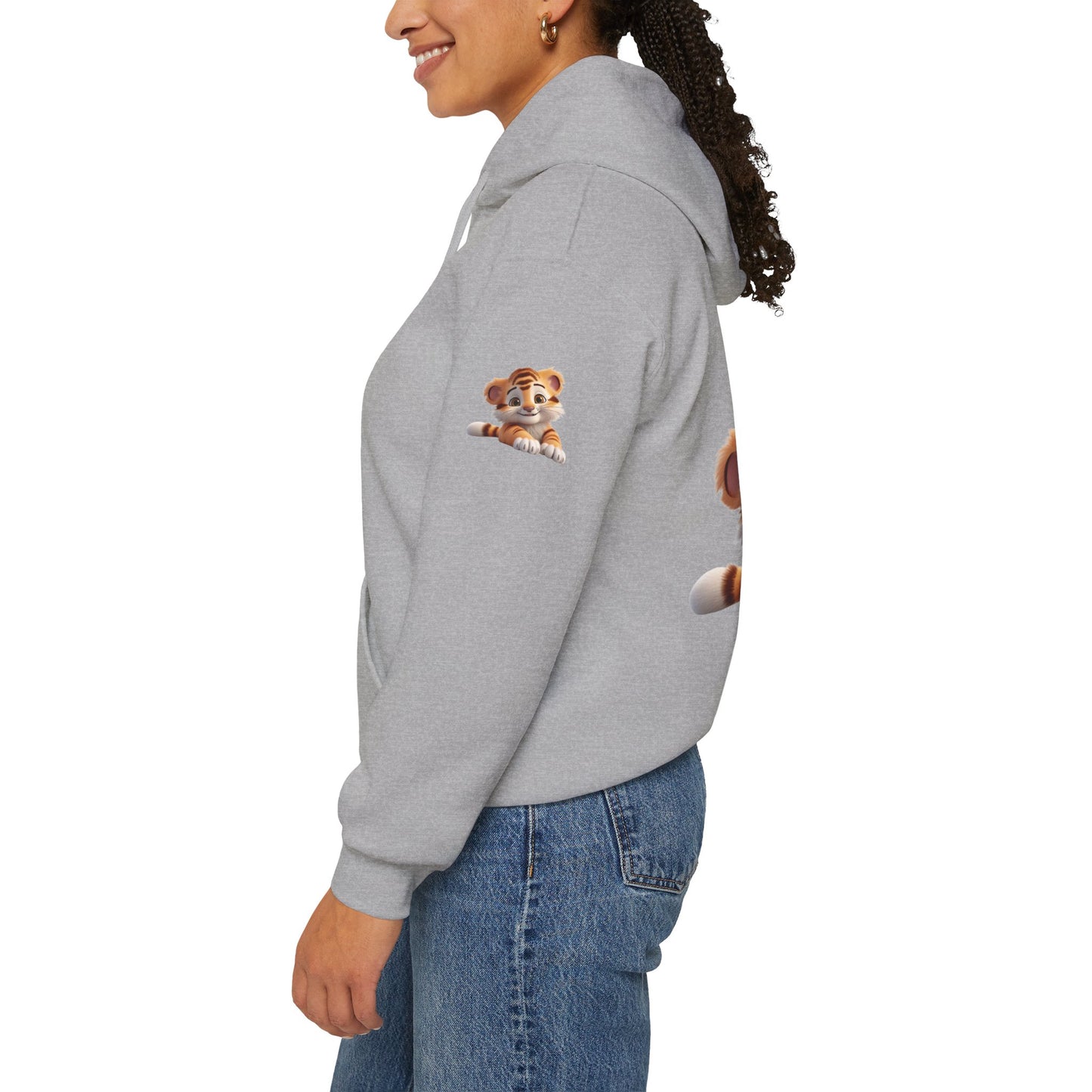 Princess Grace  Cute Tiger Design Unisex Heavy Blend Hooded Sweatshirt