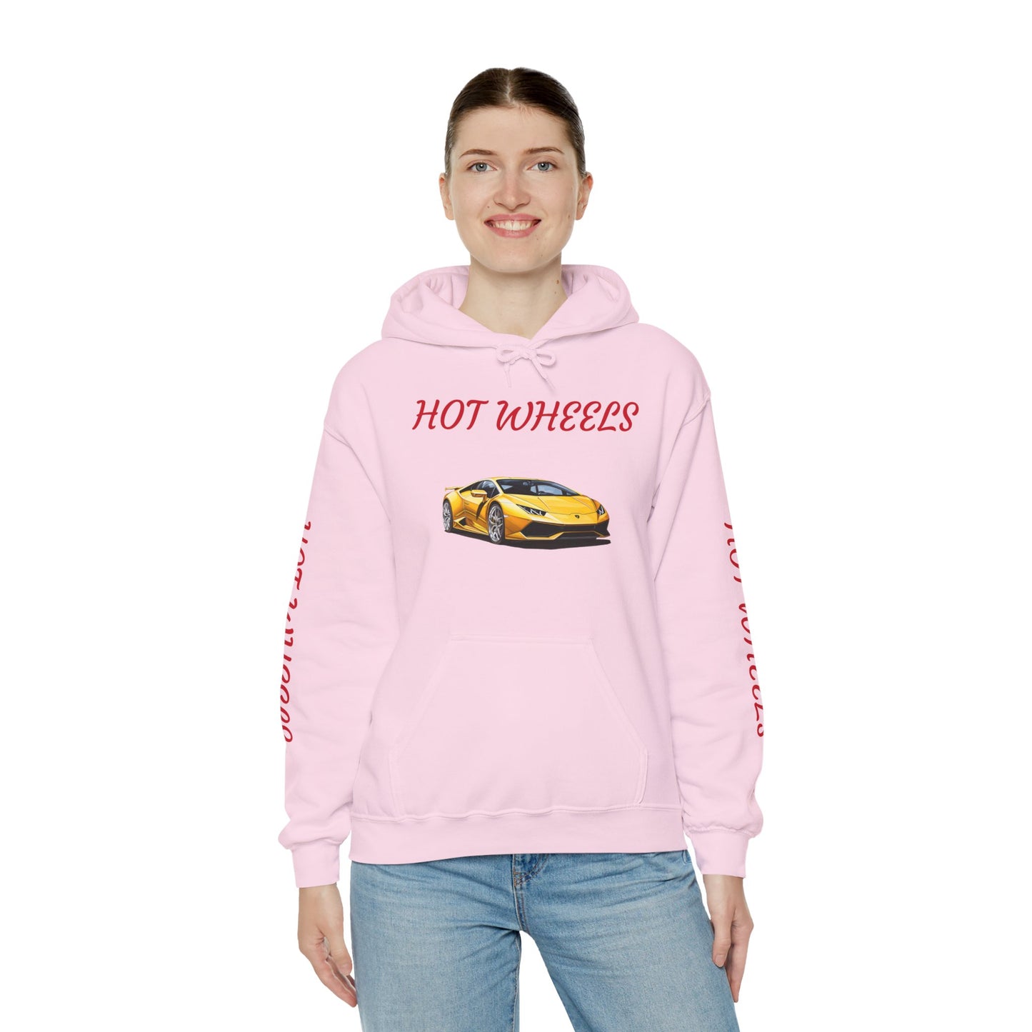 Princess Grace  Hot Wheels Unisex Hoodie Yellow Sports Car Graphic Sweatshirt