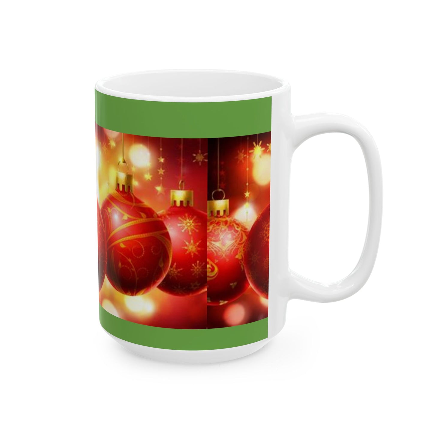 Princess Grace Festive Christmas Ornament Ceramic Mug  Holiday Cheer for Hot Drinks