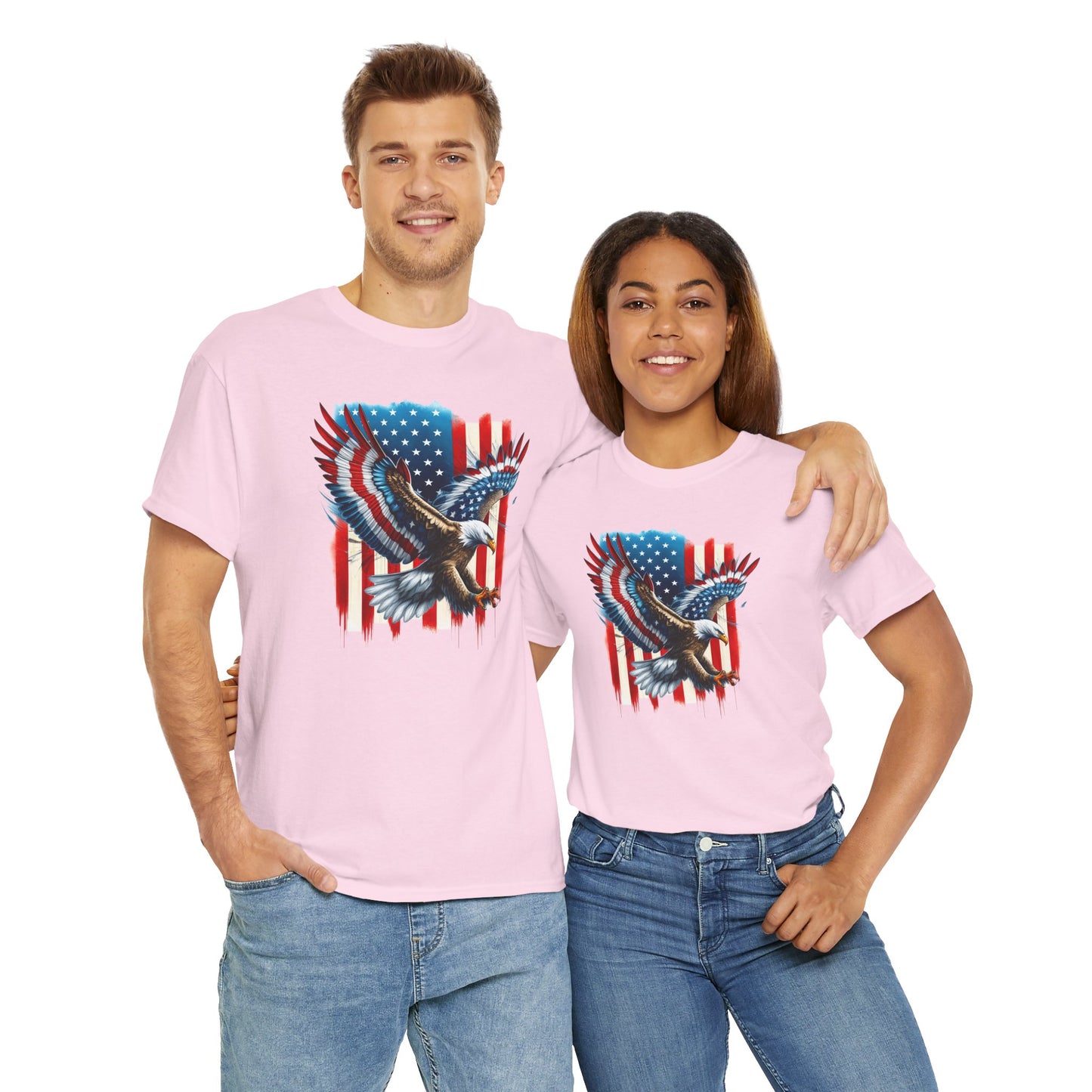 Princess Grace  Patriotic Eagle Unisex Heavy Cotton Tee