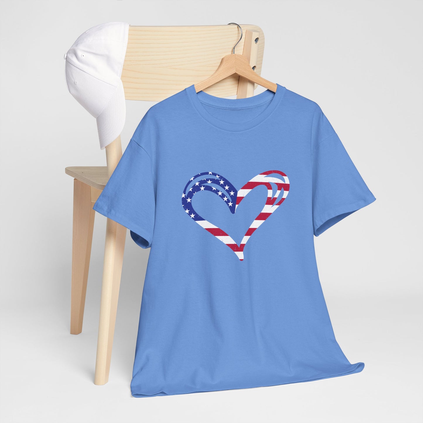 Princess Grace  Patriotic Heart Unisex Heavy Cotton Tee