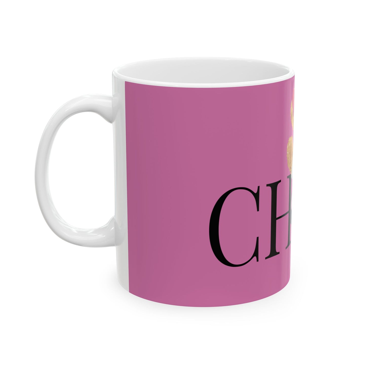 Princess Grace  Chic Positive Bear Ceramic Mug   Cute Coffee Cup for Animal Lovers