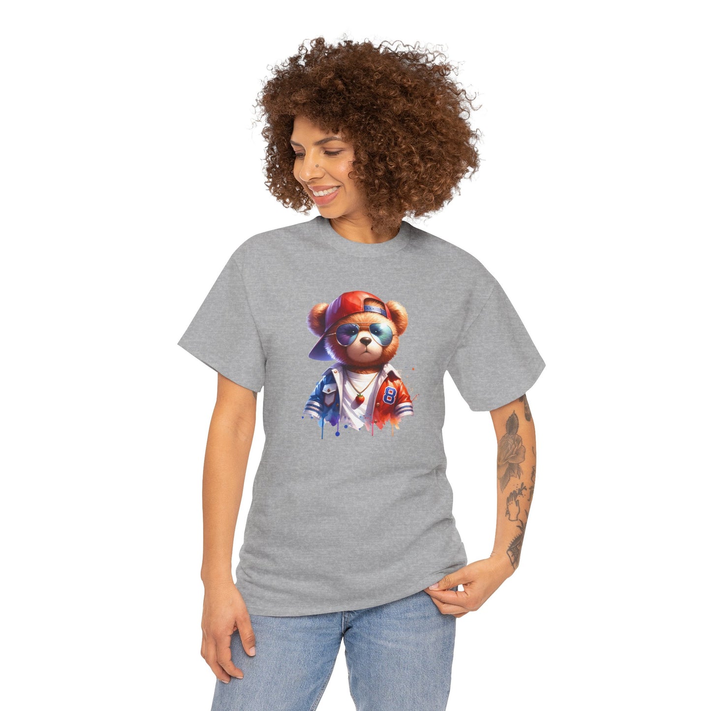 Princess Grace  Cool Bear Graphic Unisex Heavy Cotton Tee