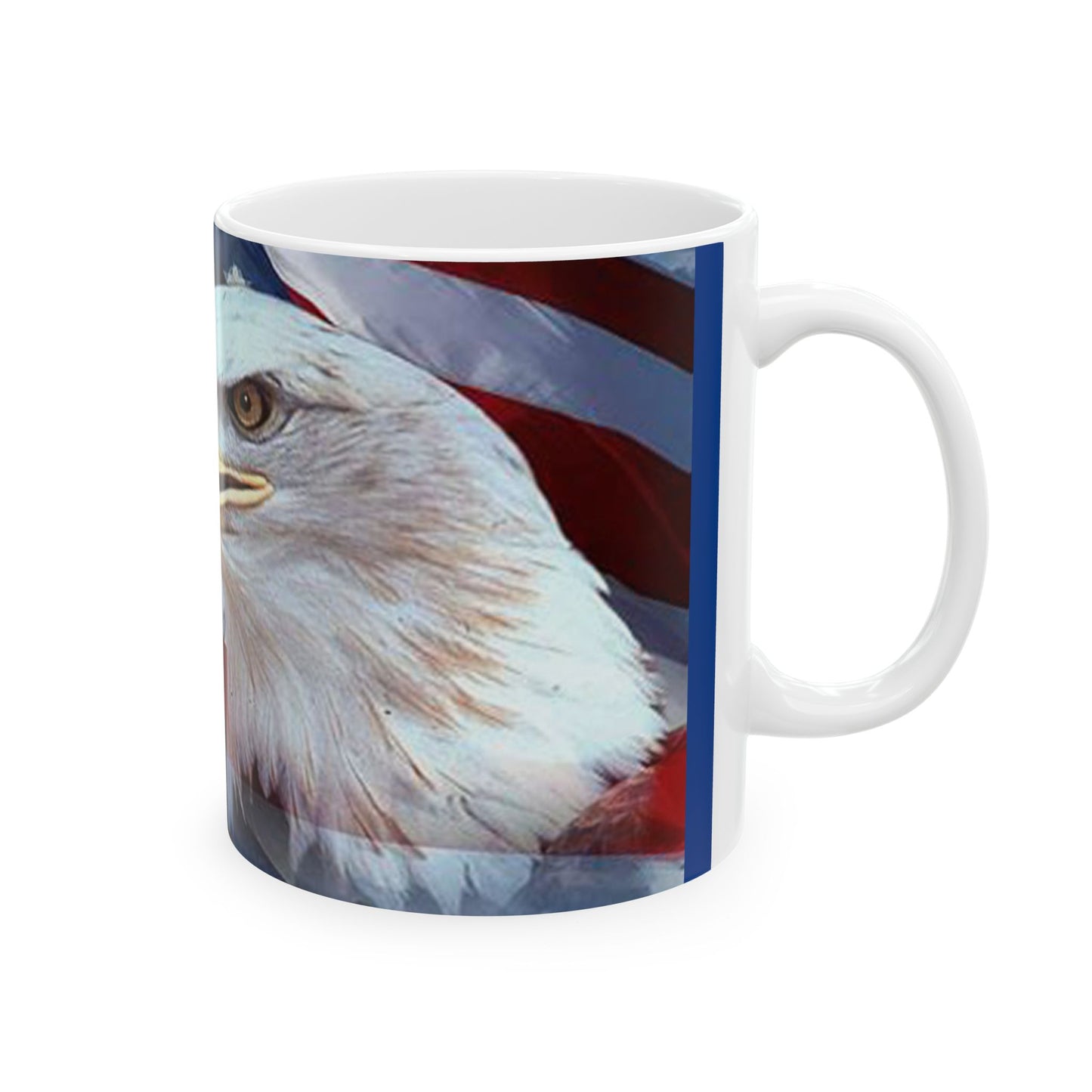 Princess Grace Patriotic Eagle Ceramic Mug 11oz & 15oz Perfect for Memorial Day, Fourth of July, Father's Day, Gifts for Veterans