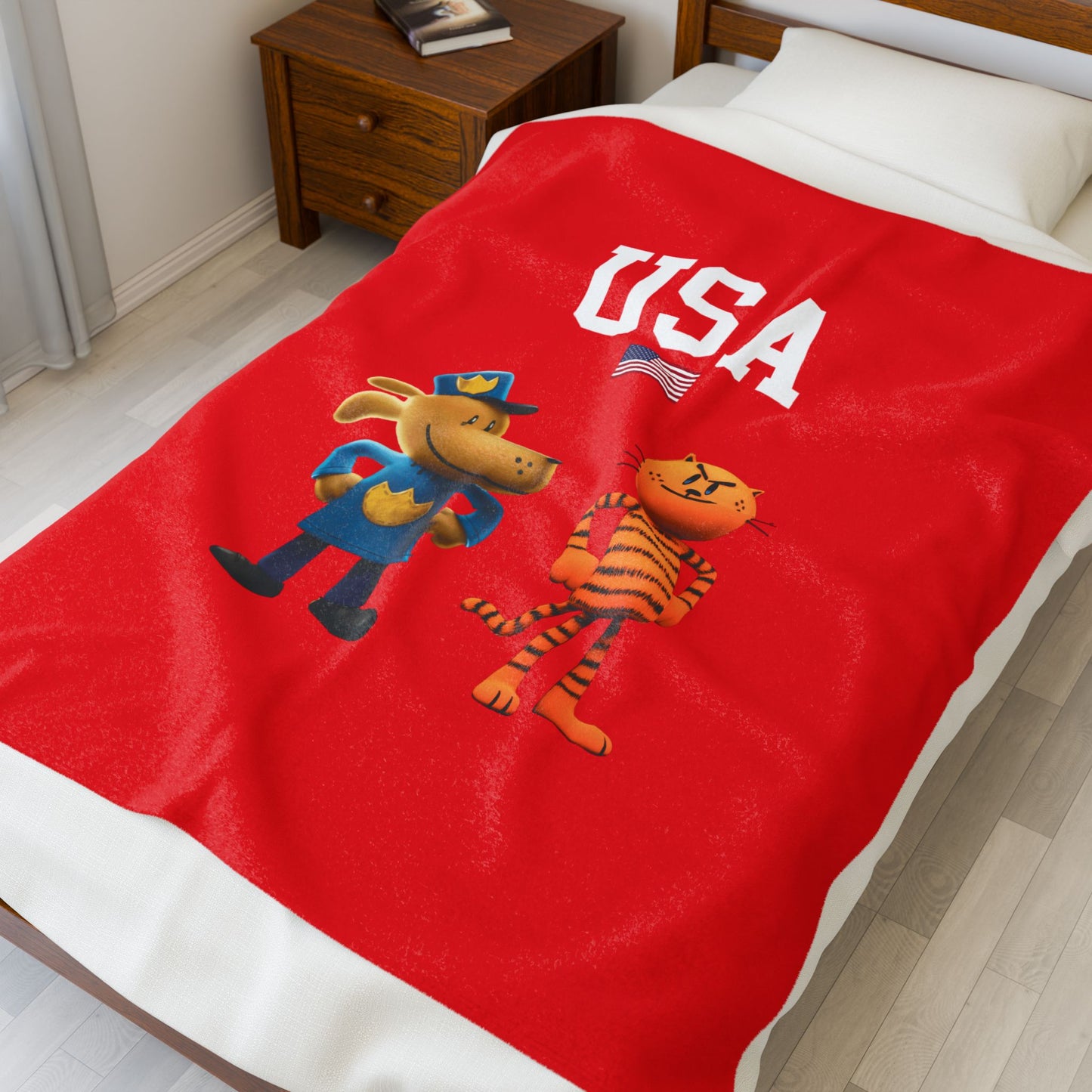 Princess Grace  TEAM USA  Velveteen Plush Blanket