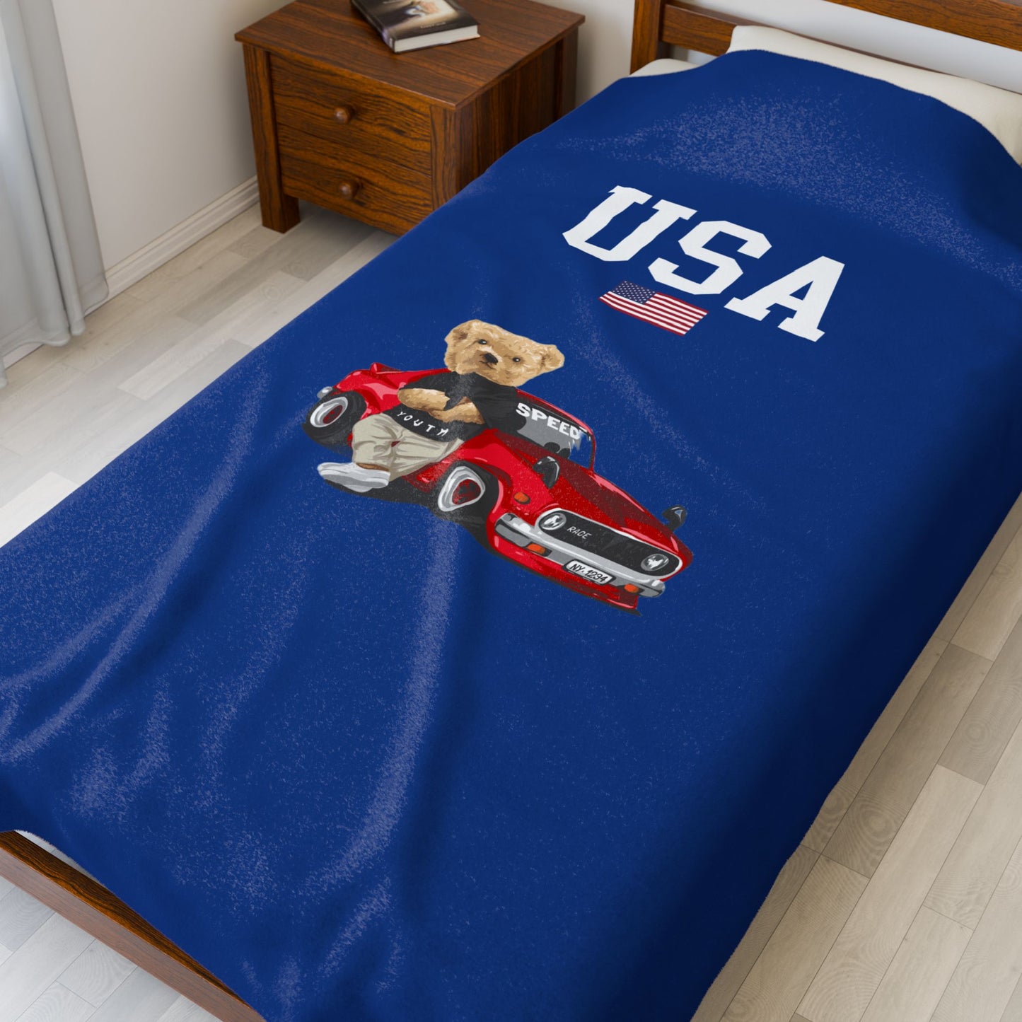Princess Grace  TEAM USA  Velveteen Plush Blanket