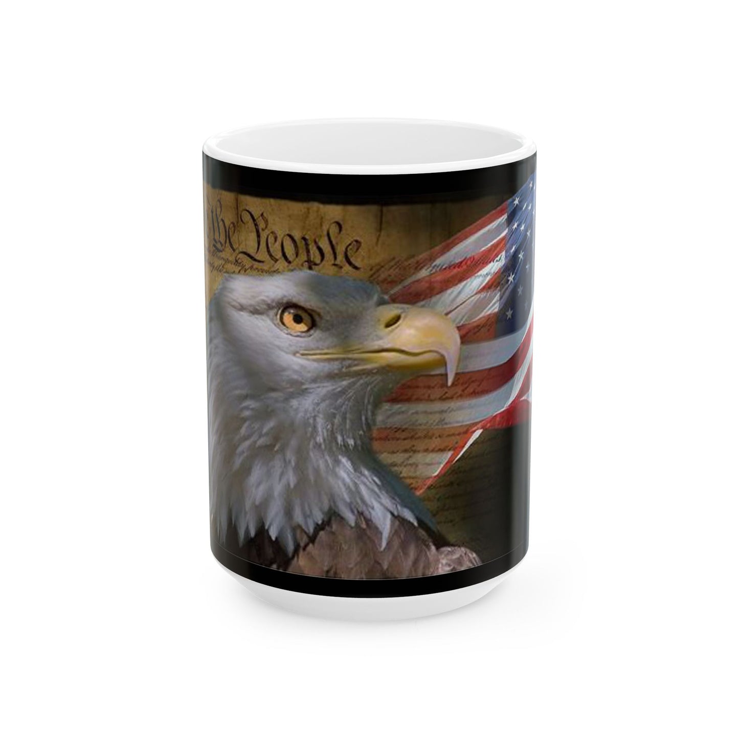 Princess Grace Patriotic Eagle Ceramic Mug Perfect for Independence Day, Gift for Veterans, American Pride, 4th of July