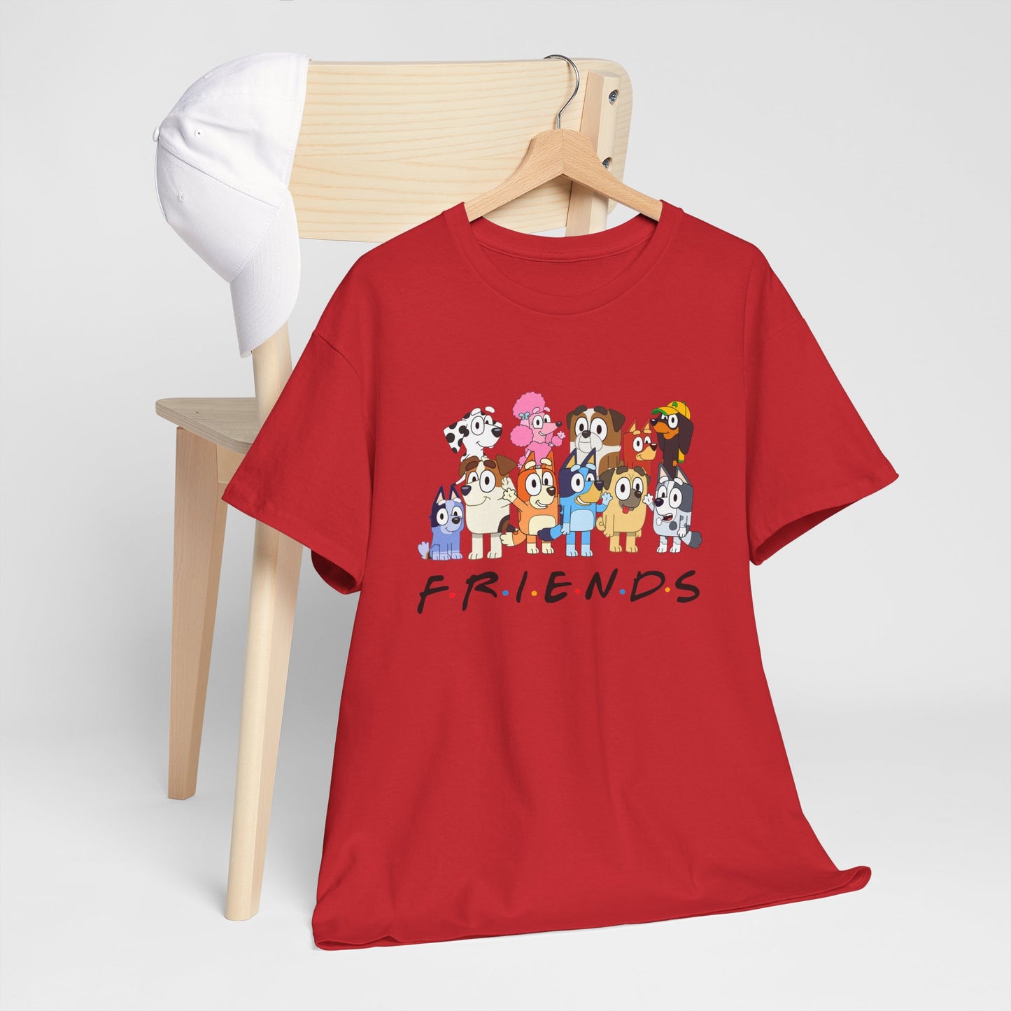 Princess Grace Bluey Friends Cartoon Unisex Heavy Cotton Tee  Fun & Playful Design