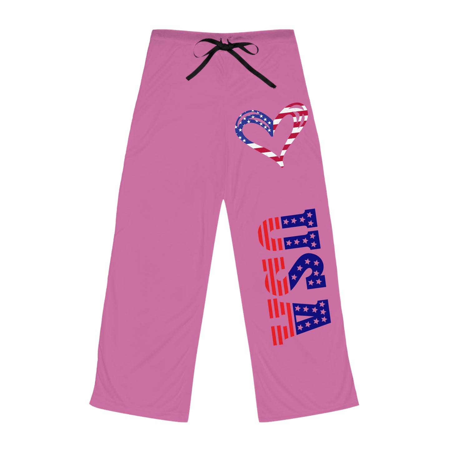 Princess Grace  Patriotic  Pajama Pants with Heart Design  Perfect for Independence Day