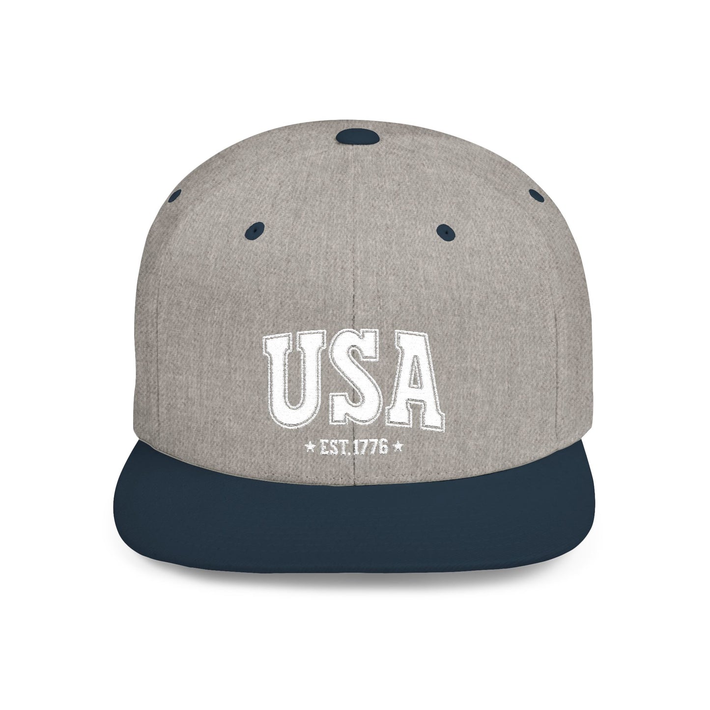 Princess Grace  USA Flat Bill Snapback Cap - Est. 1776 | Casual Style for All Occasions