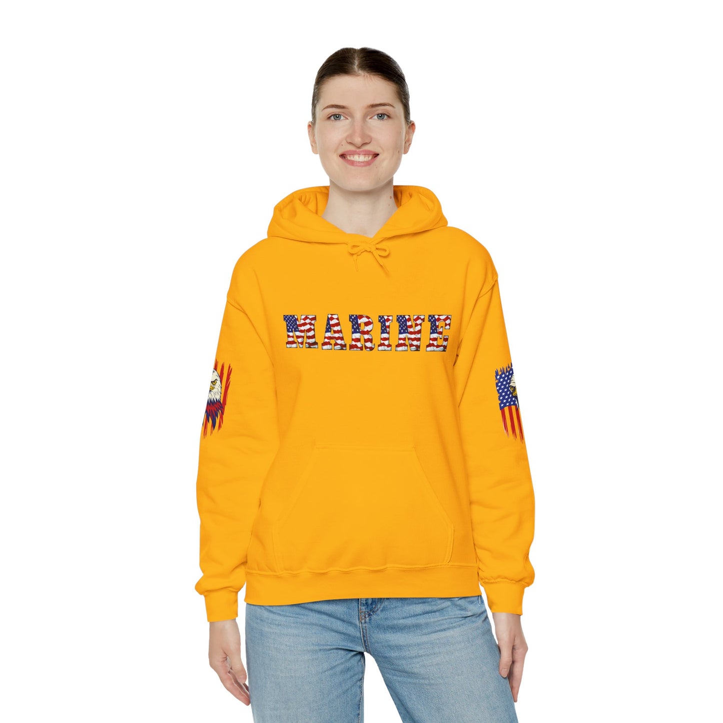 Princess Grace  American Pride Marine Eagle Hooded Sweatshirt