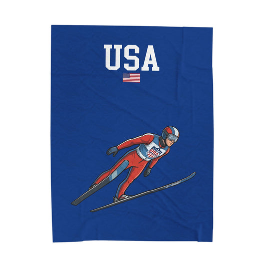 Princess Grace  TEAM USA  Velveteen Plush Blanket