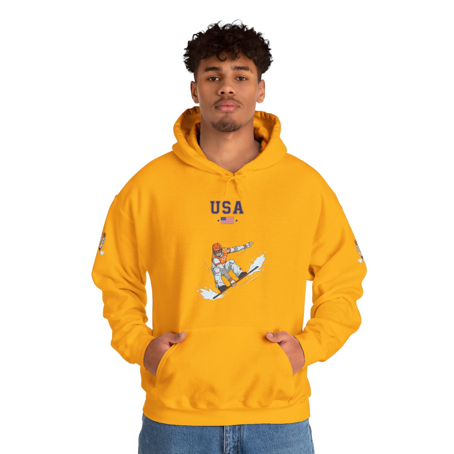 Princess Grace  TEAM USA  Snowboard  Unisex Heavy Blend Hooded Sweatshirt