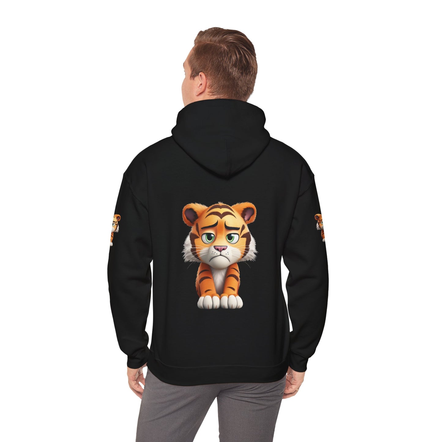 Princess Grace  Playful Tiger Graphic Hoodie  Unisex Heavy Blend Sweatshirt for Kids and Adults