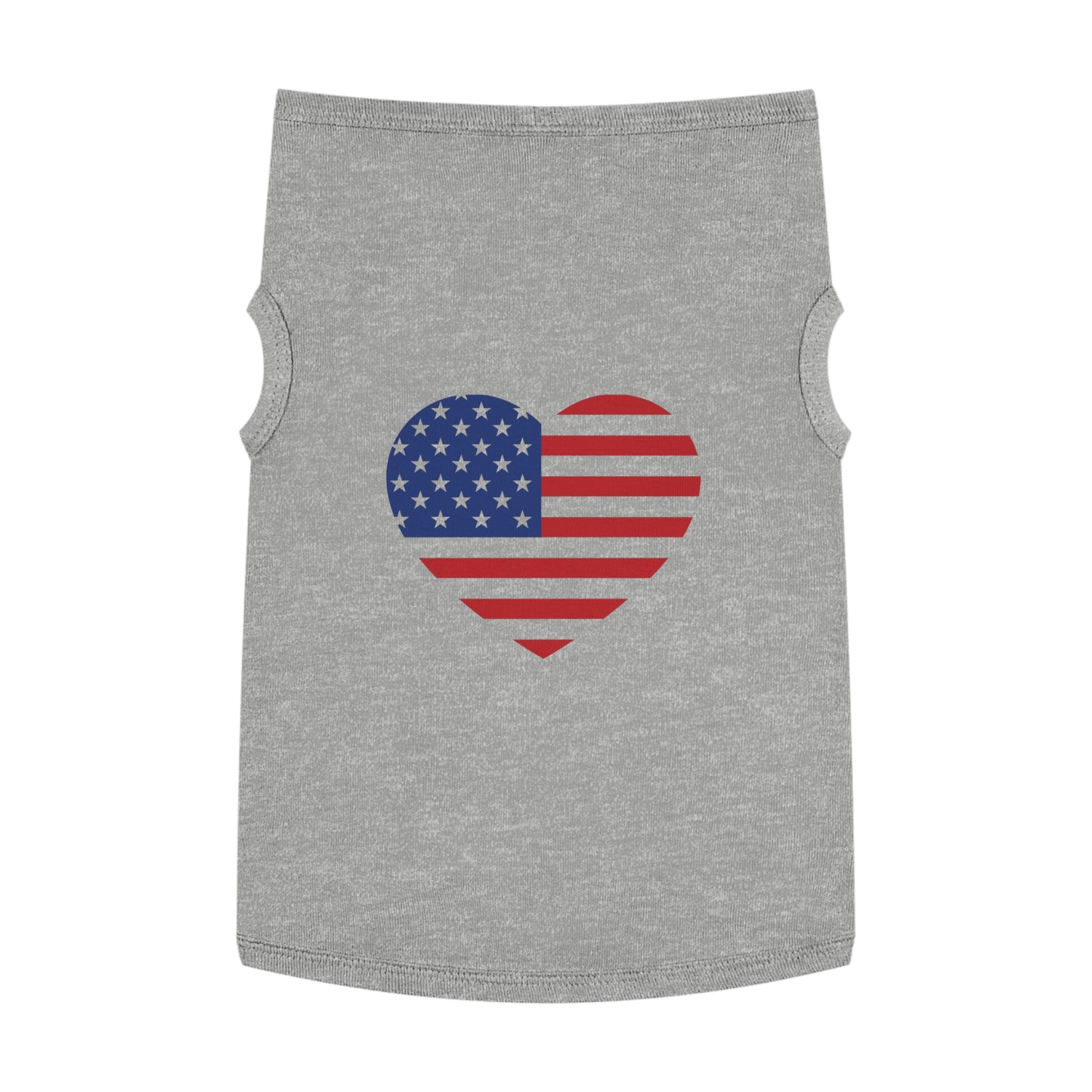 Princess Grace  USA Flag Heart Pet Tank Top Patriotic Dog Apparel for Independence Day