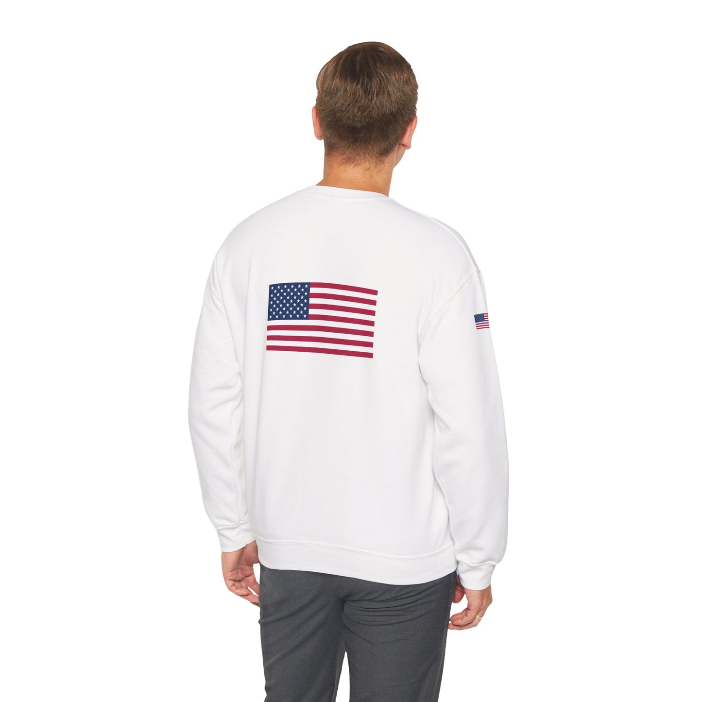 Princess Grace  TAEM USA  Patriotic Unisex Crewneck Sweatshirt with American Flags