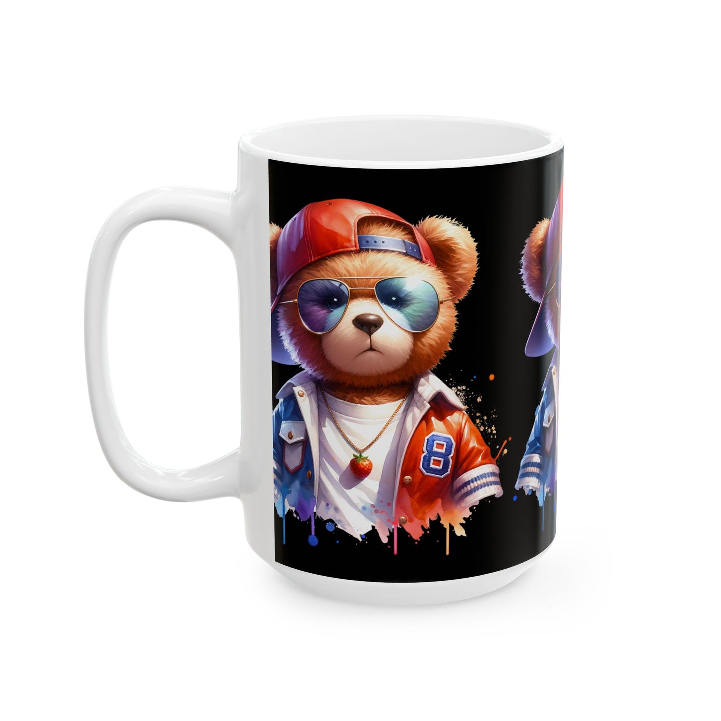 Princess Grace  Cool Bear Ceramic Mug   11oz & 15oz  Stylish Animal Design for Any Occasion