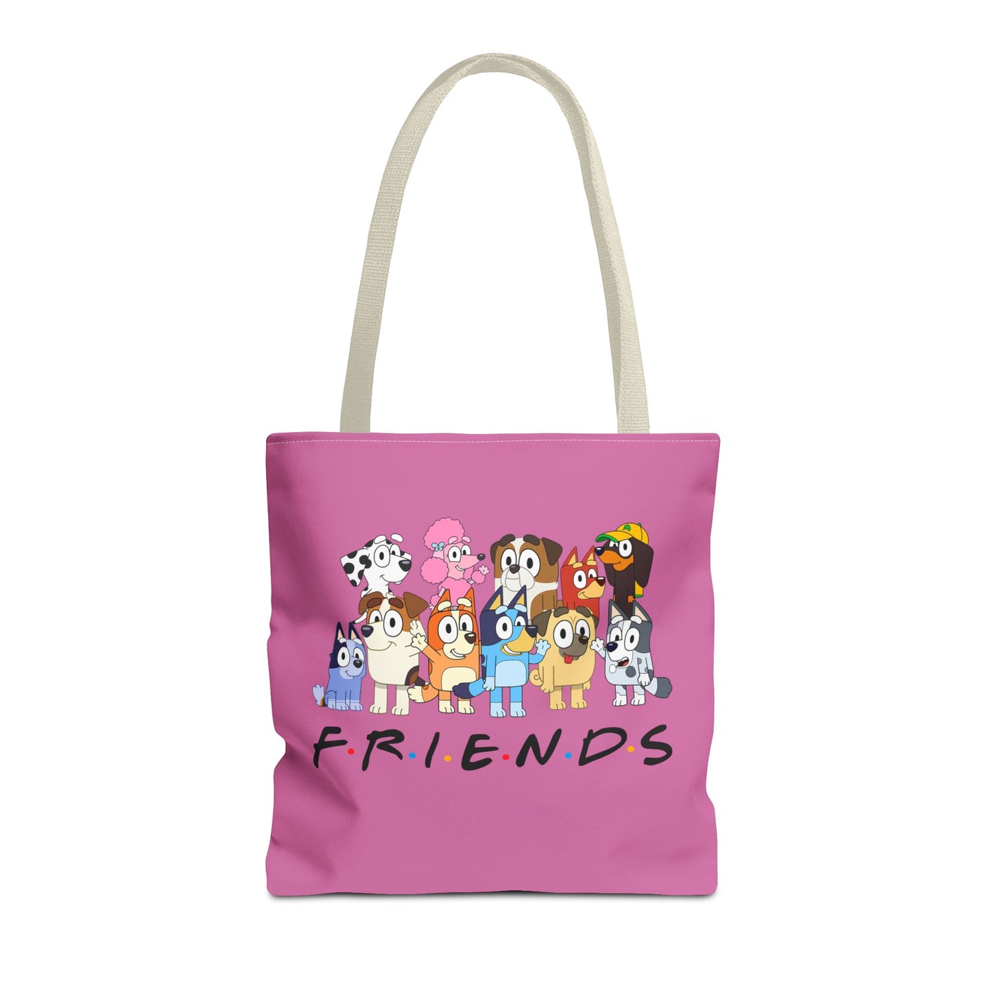 Princess Grace  Bluey F.R.I.E.N.D.S Cartoon Tote Bag Fun & Playful Design for Animal Lovers