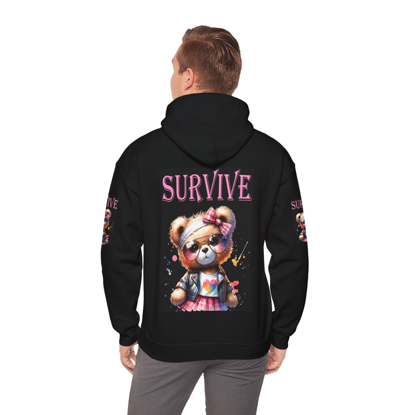 Princess Grace Survive Bear Hoodie Unisex Heavy Blend Sweatshirt