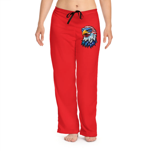 Princess Grace  Patriotic Eagle  Pajama Pants  Red Comfy Sleepwear