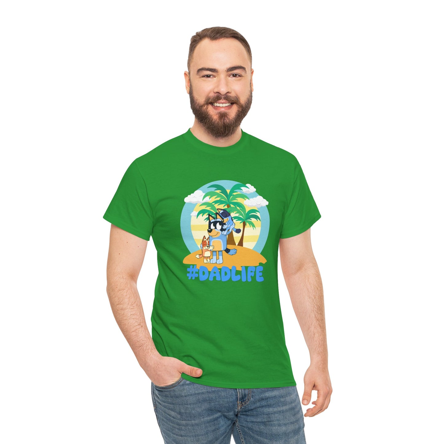 Princess Grace  Bluey  #DadLife Unisex Heavy Cotton Tee  Perfect for Dads Beach Vibes and Everyday Wear