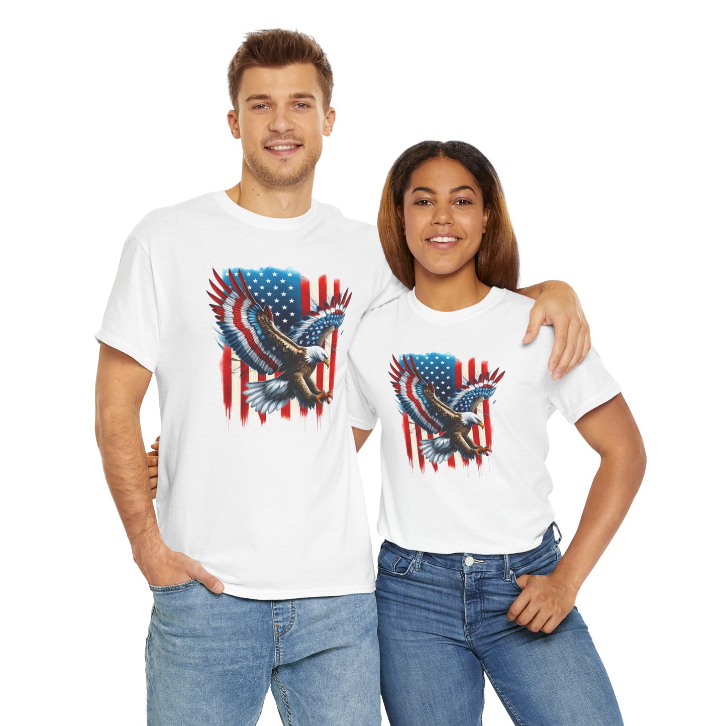 Princess Grace  Patriotic Eagle Unisex Heavy Cotton Tee