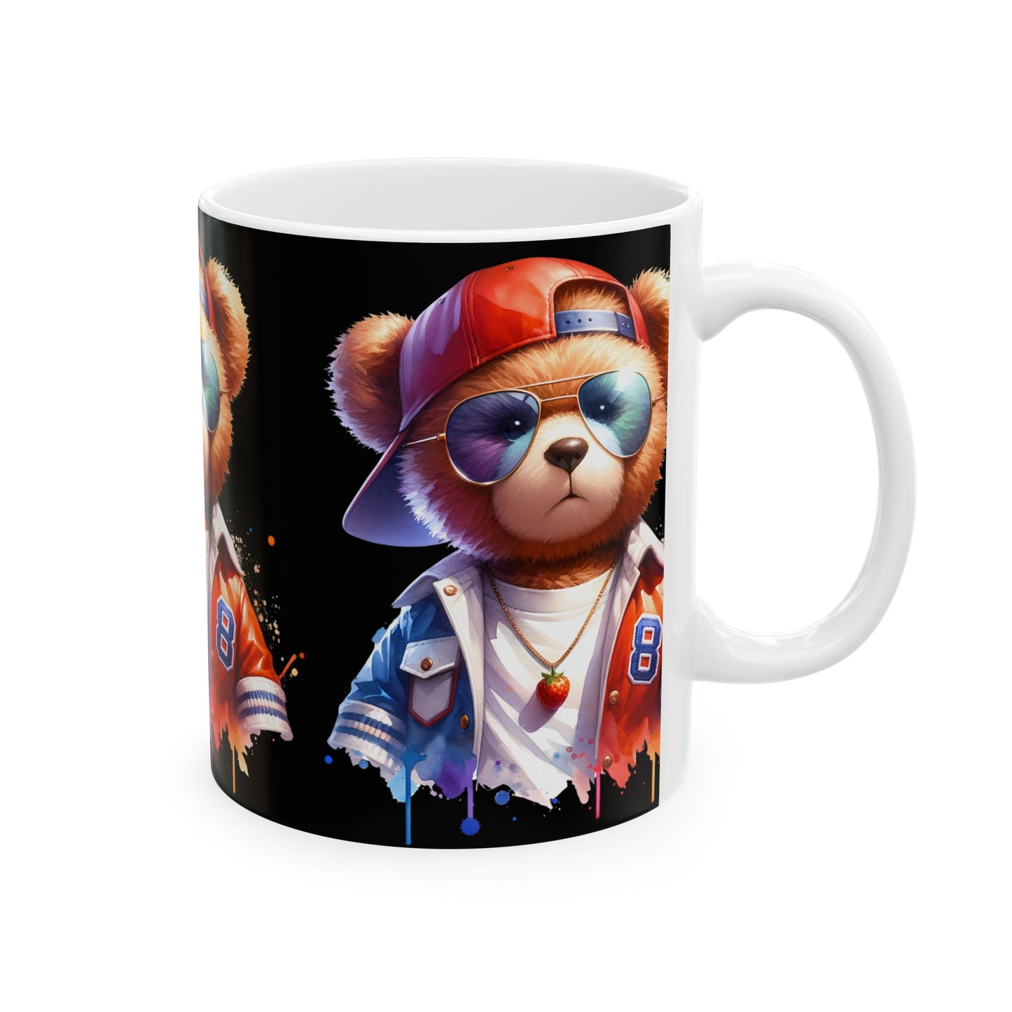 Princess Grace  Cool Bear Ceramic Mug   11oz & 15oz  Stylish Animal Design for Any Occasion