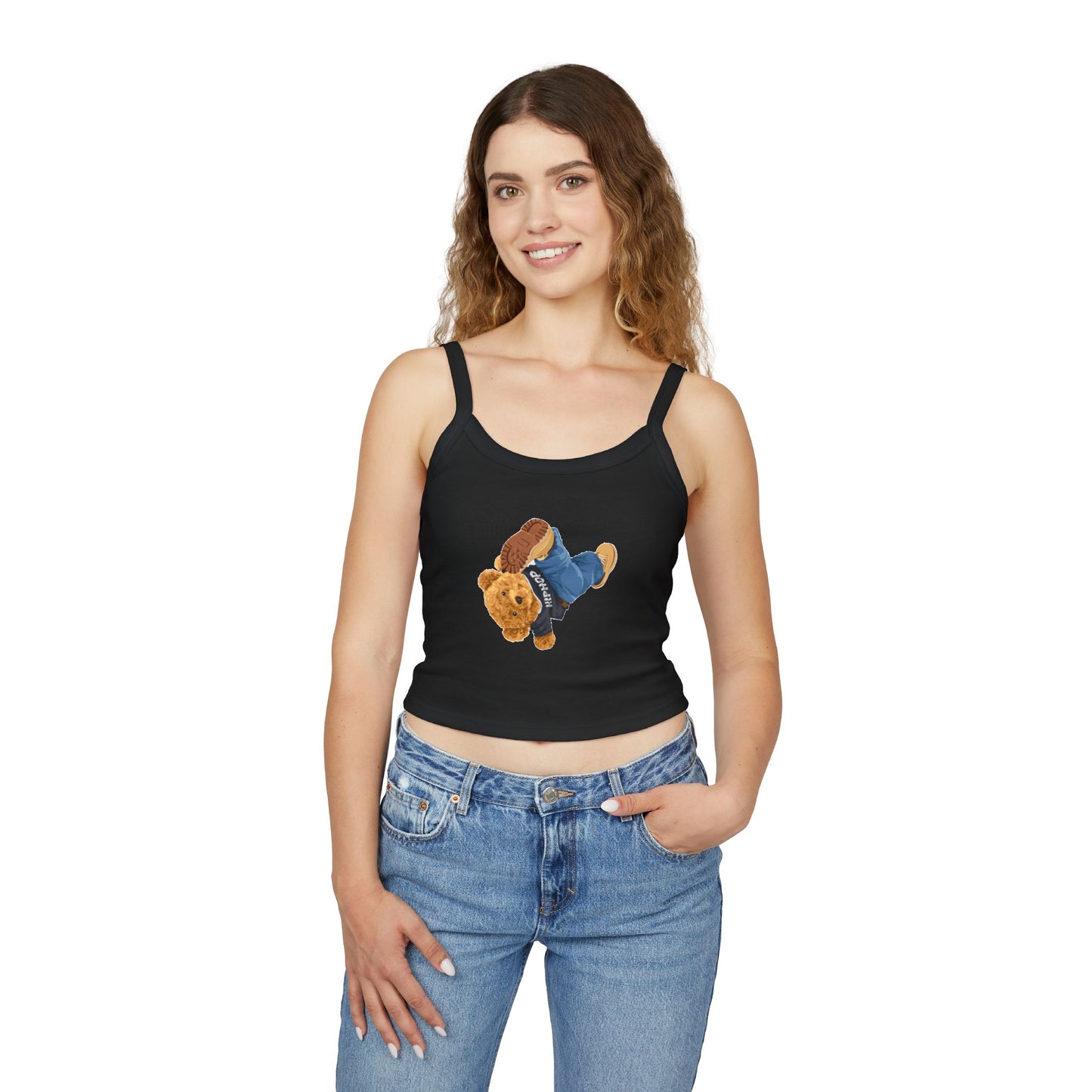 Princess Grace  Cute Bear Graphic Women's Spaghetti Strap Tank Top