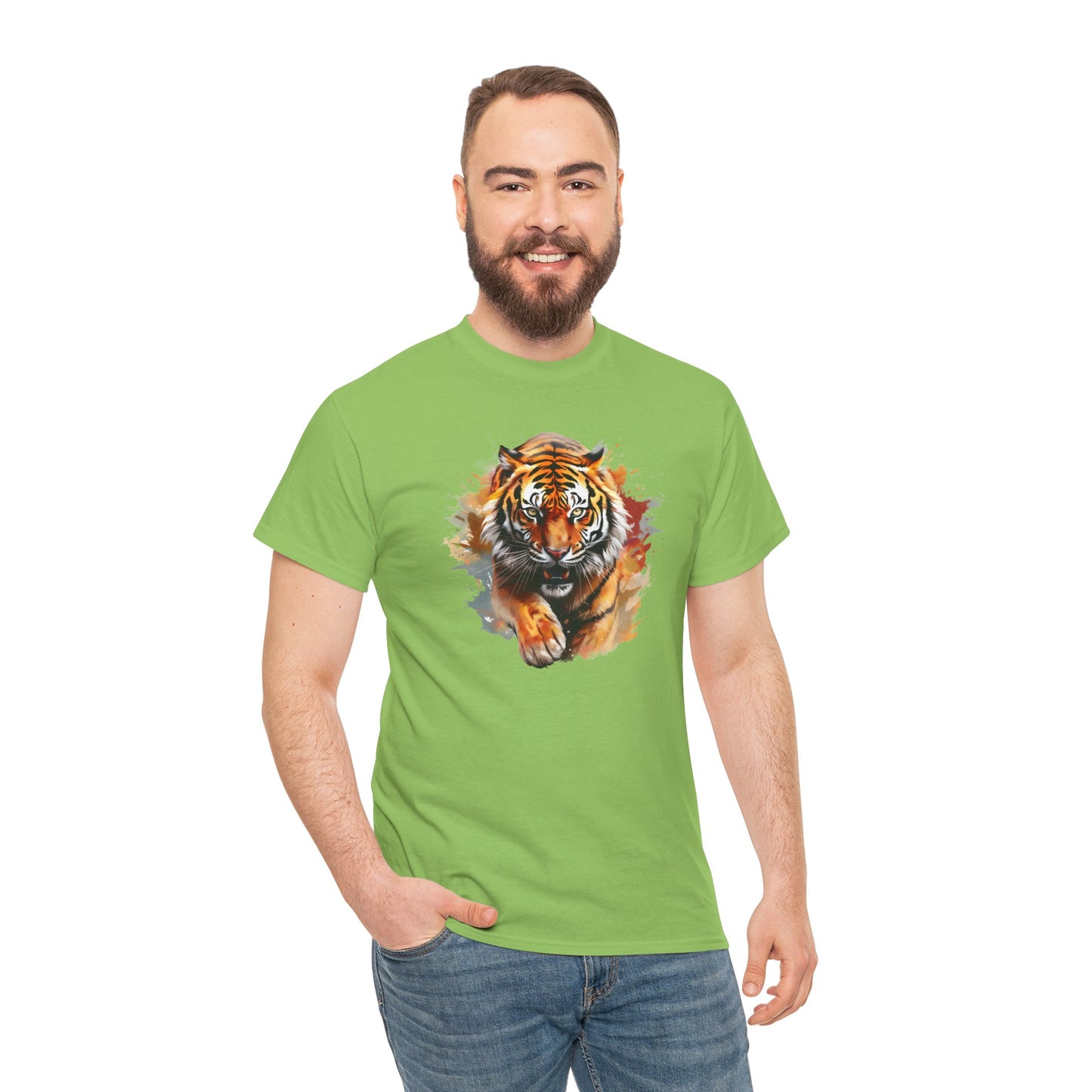 Princess Grace  Fierce Tiger Unisex Heavy Cotton Tee  Wild Animal Graphic Shirt