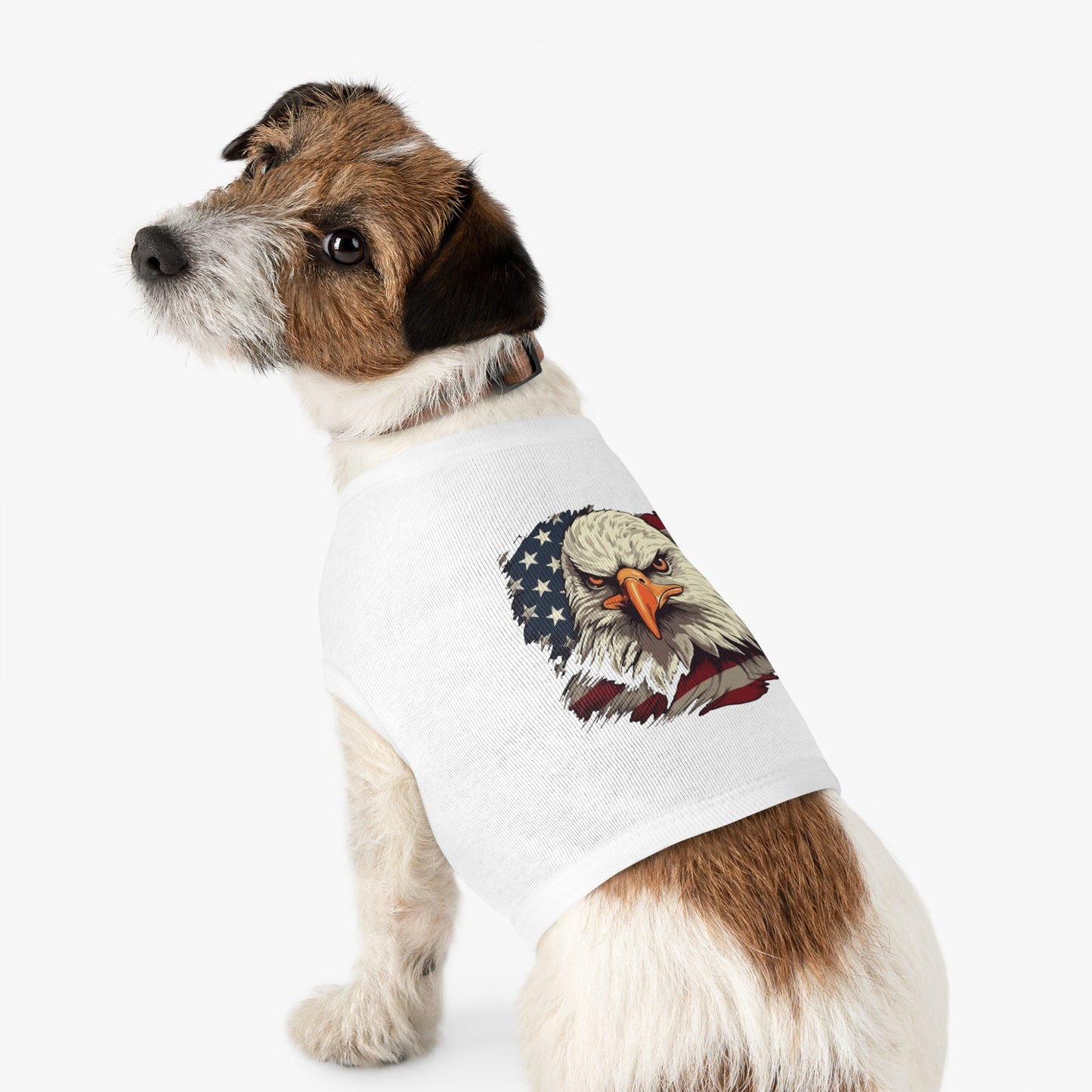 Princess Grace  Patriotic Eagle Pet Tank Top USA Flag Design