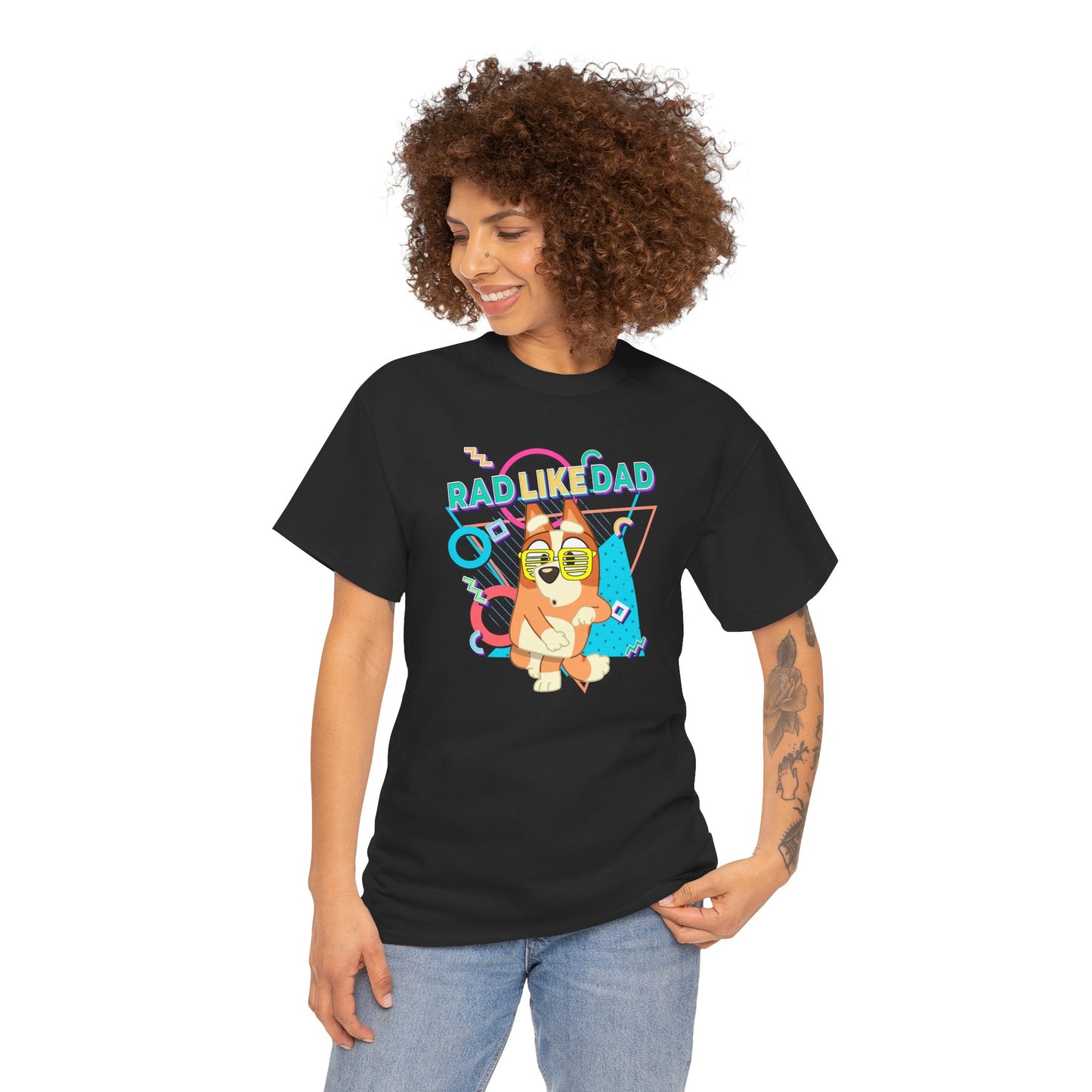 Princess Grace Bluer Rad Like Dad Fun Unisex Heavy Cotton Tee Graphic Tee for Everyday Wear and Gifts