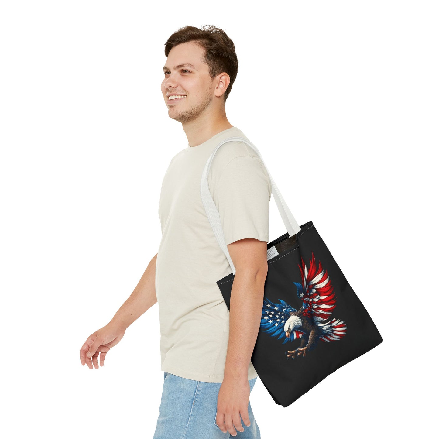 Princess Grace  Patriotic Eagle Tote Bag  Bold American Spirit Design