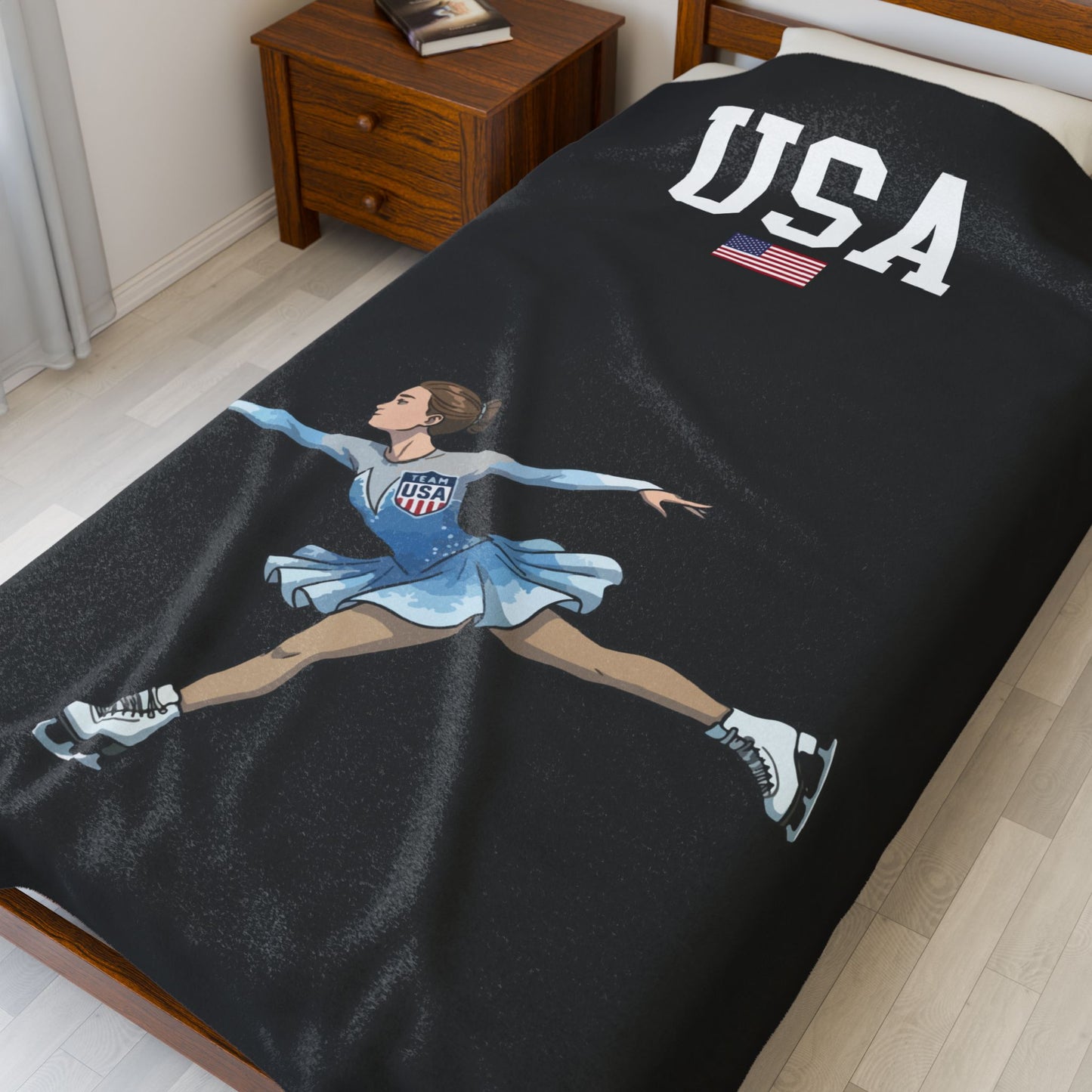 Princess Grace  TEAM USA  Velveteen Plush Blanket