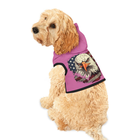 Princess Grace  Patriotic Eagle Pet Hoodie  Cozy Dog & Cat Apparel for Celebrations