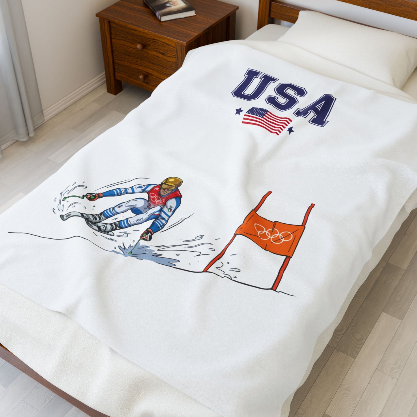 Princess Grace  TEAM USA  Velveteen Plush Blanket