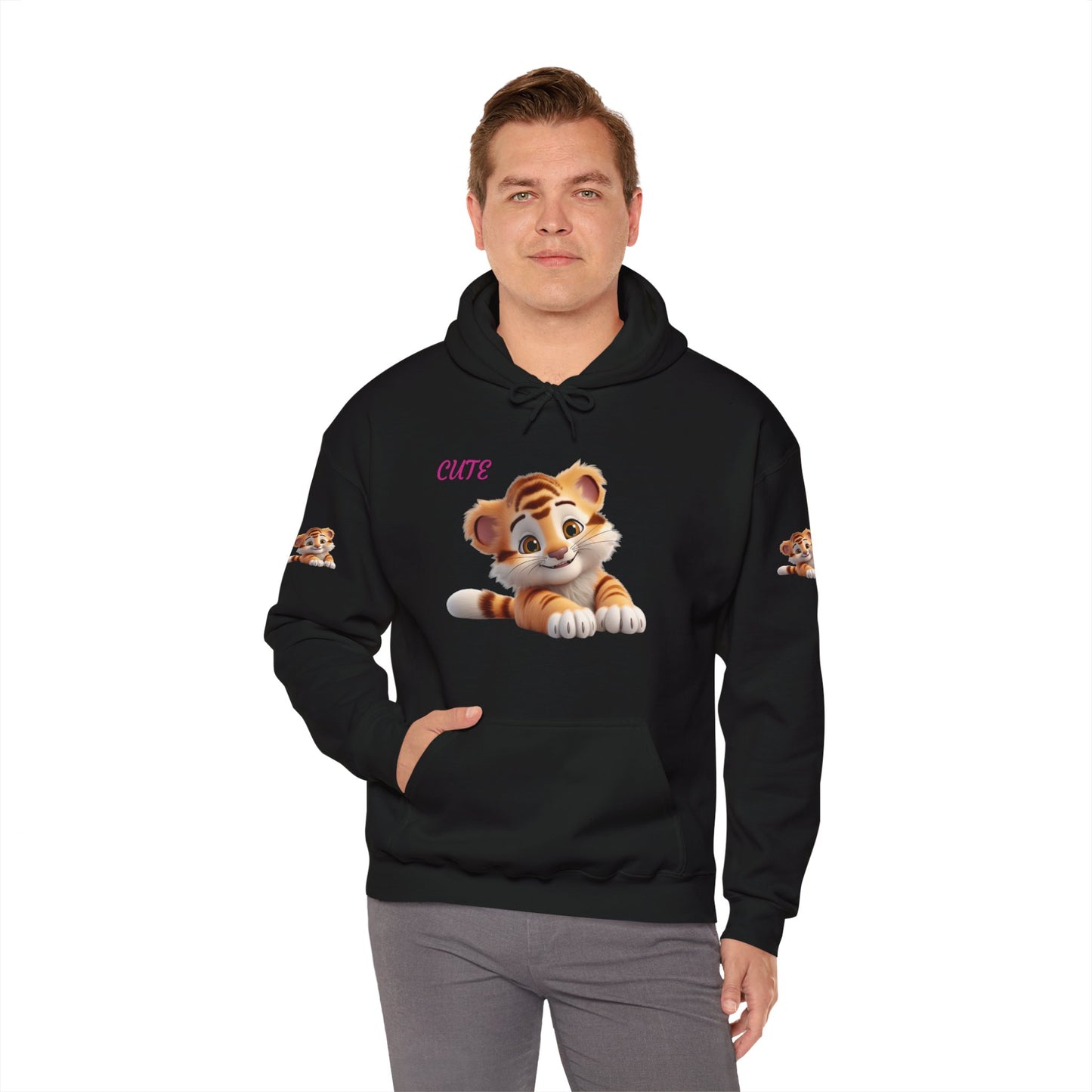 Princess Grace  Cute Tiger Design Unisex Heavy Blend Hooded Sweatshirt