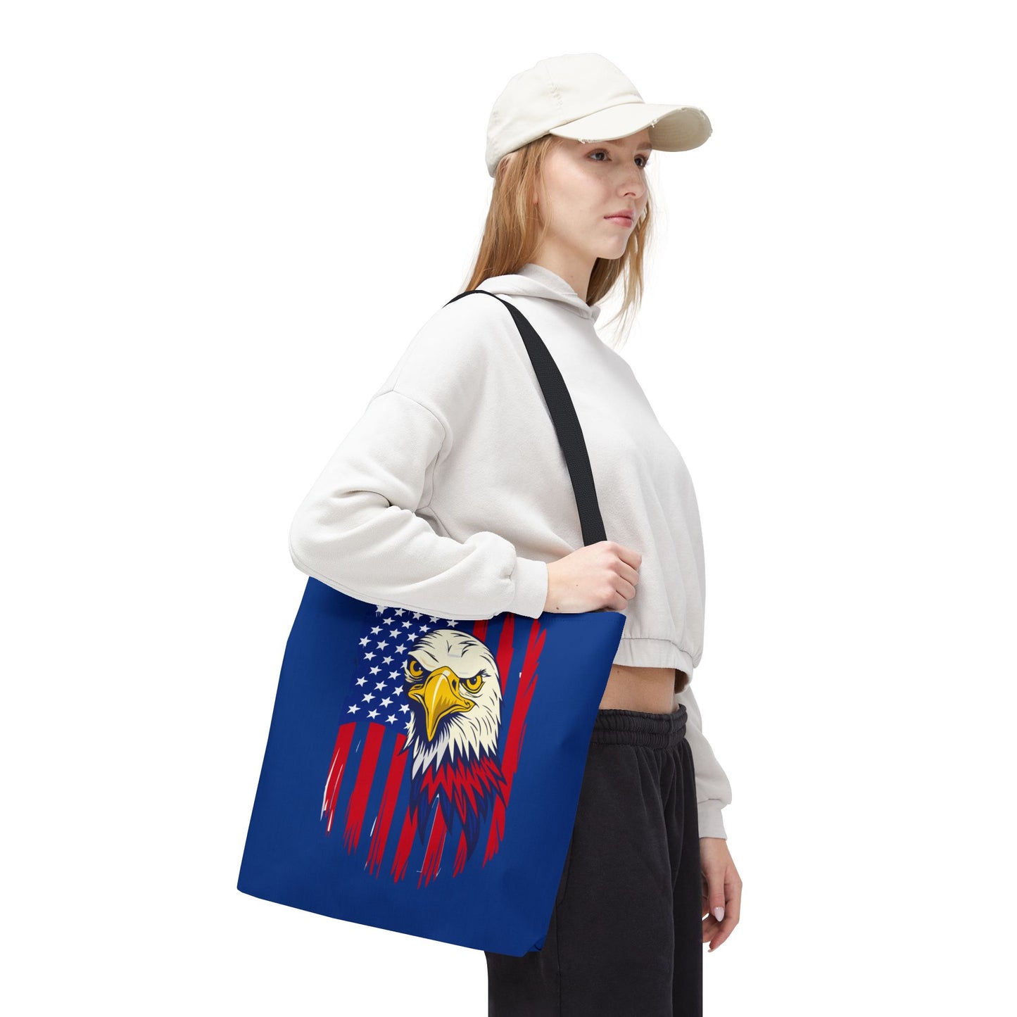 Princess Grace  Patriotic Eagle Tote Bag Bold American Spirit