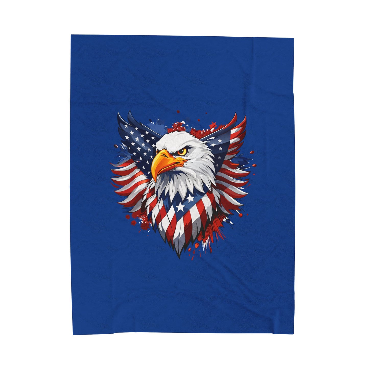 Princess Grace  American Eagle Velveteen Plush Blanket  Cozy Patriotic Decor for Home & Gifts
