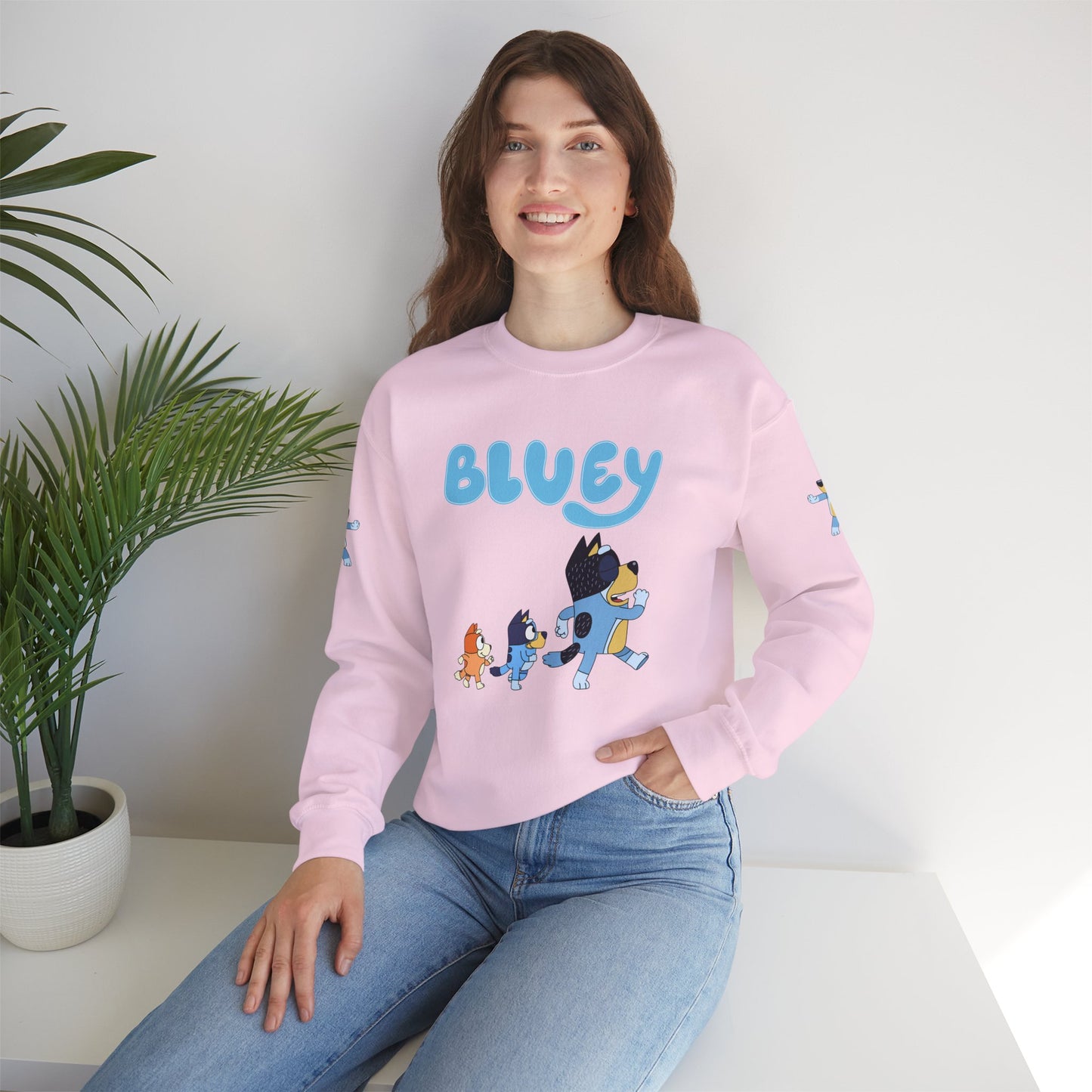 Princess Grace  Bluey Family Unisex Crewneck Sweatshirt Cozy Cartoon Apparel