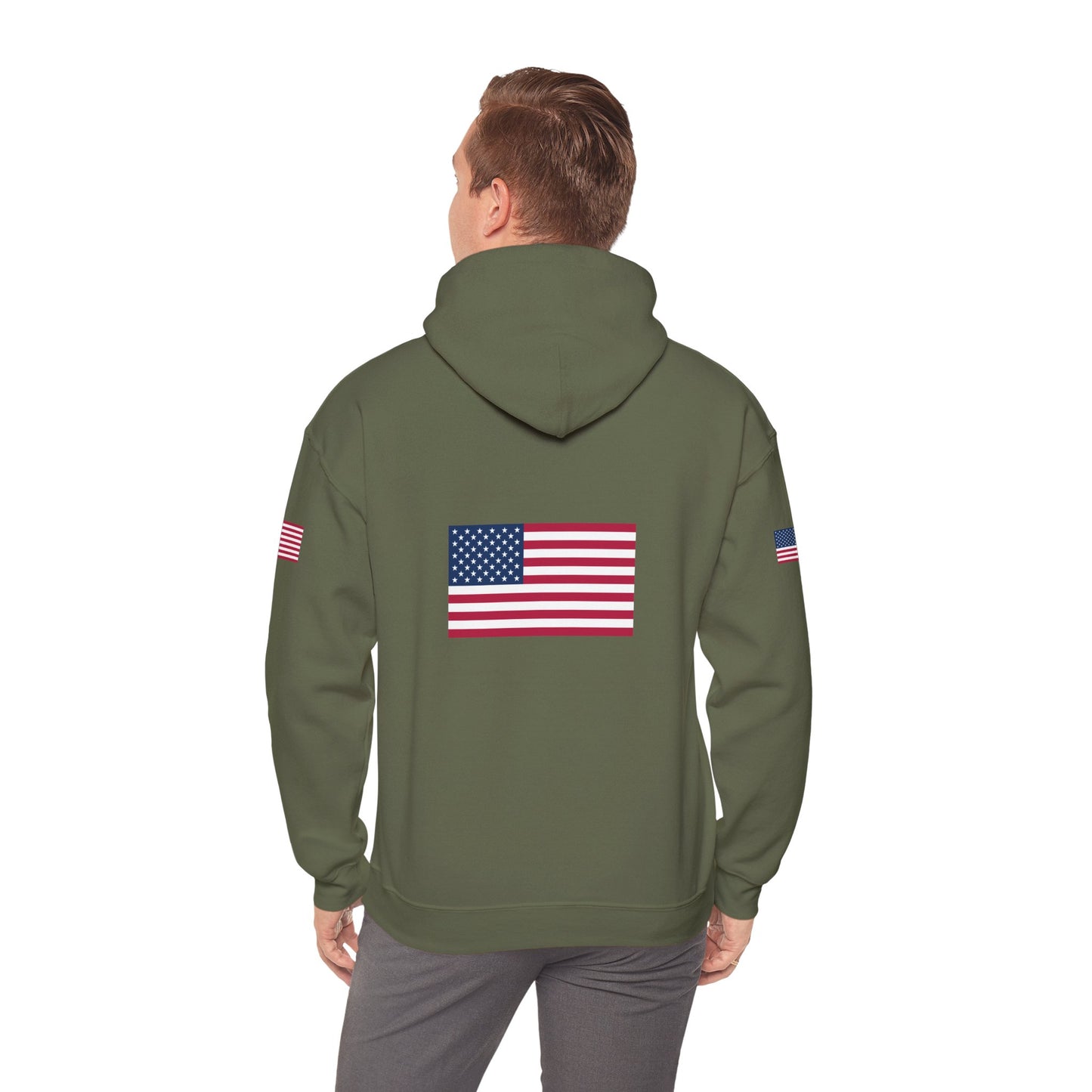Princess Grace  TEAM USA   American Flag Hoodie Unisex Heavy Blend Sweatshirt