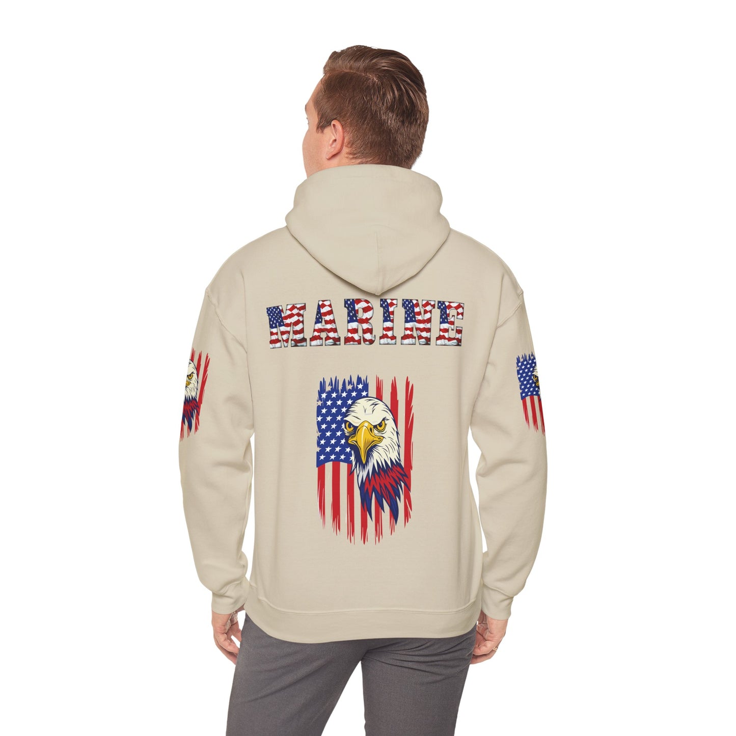 Princess Grace  American Pride Marine Eagle Hooded Sweatshirt