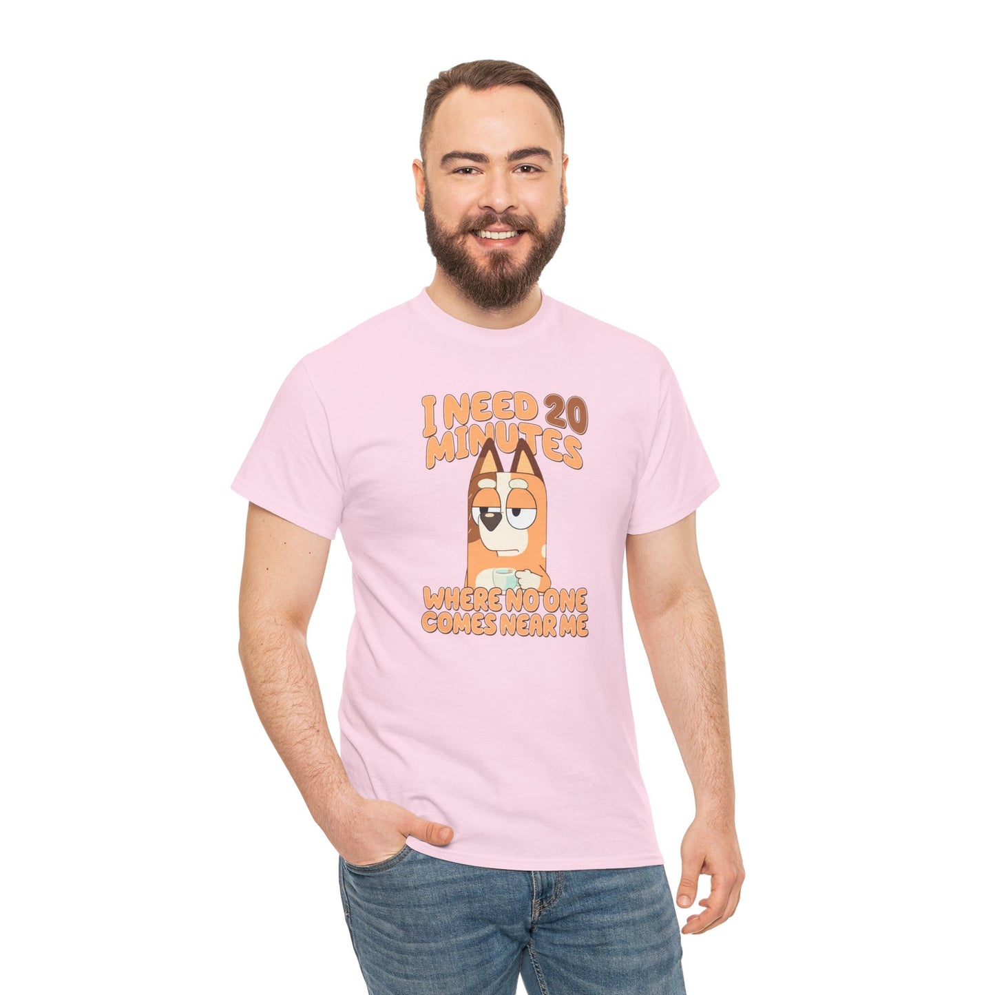 Princess Grace  Bluey  Funny Graphic Tee  "I Need 20 Minutes"